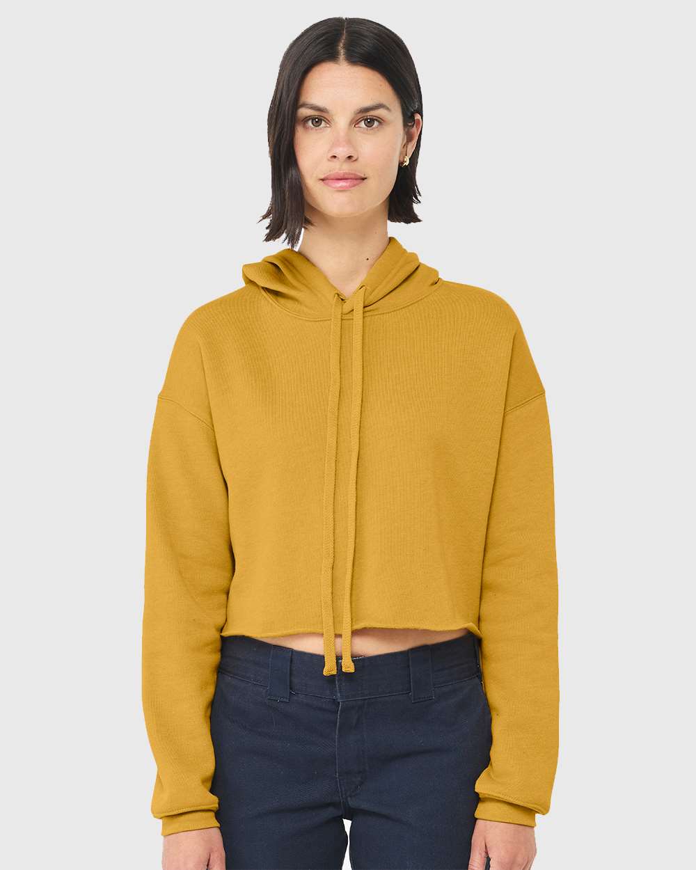 Bella Canvas 7502 Women's Crop Hoodie Fleece Sweatshirt