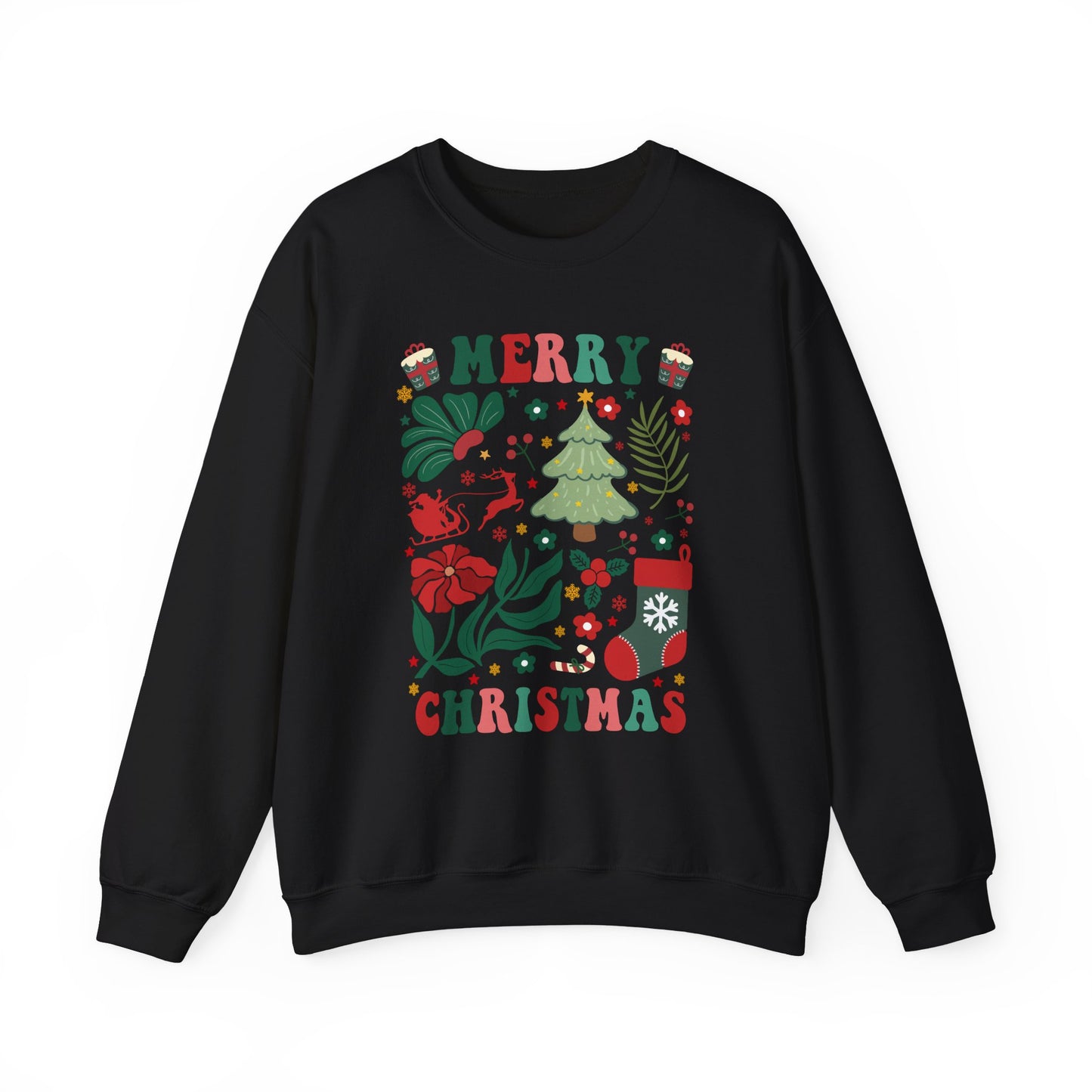 Merry Christmas Sweatshirt for Women Fleece Sweaters Long Sleeve Festive Sweatshirts Holiday Graphic Santa Club