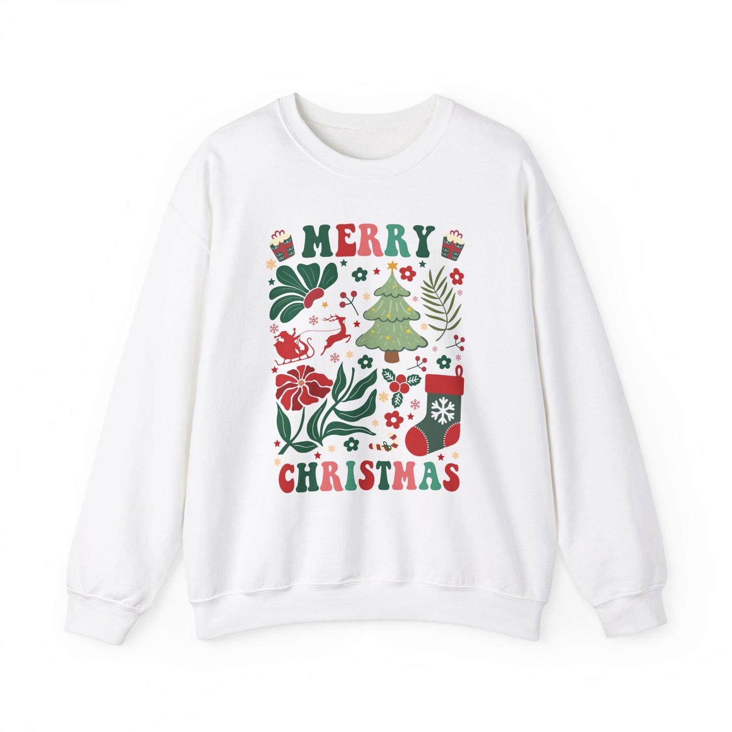 Merry Christmas Sweatshirt for Women Fleece Sweaters Long Sleeve Festive Sweatshirts Holiday Graphic Santa Club