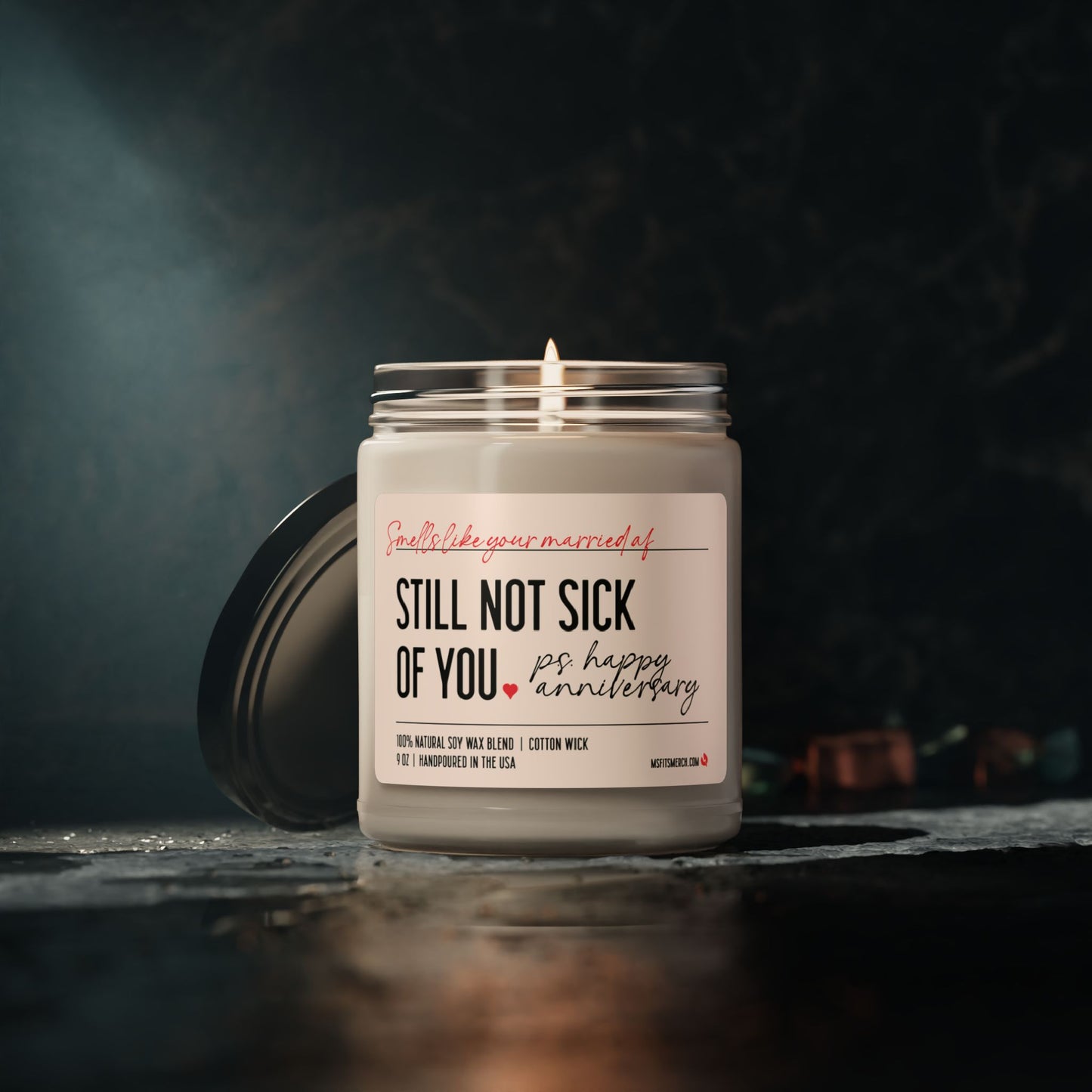 Wedding Anniversary Candle Gift Married AF Gift Candle Anniversary Gift for Wife Marriage Gift for Husband Happy Anniversary Gift Soy Candle