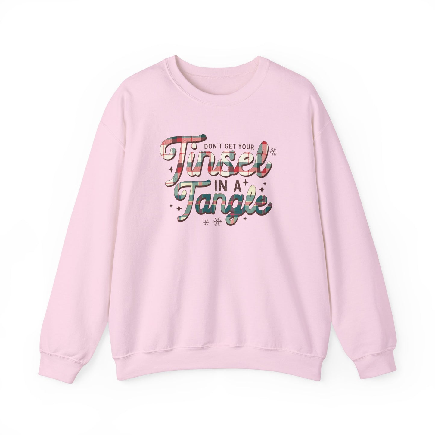 Don't Get Your Tinsel in a Tangle Funny Sweatshirt for Women Fleece Sweaters Festive Sweatshirts Holiday Graphic Tinsel Club