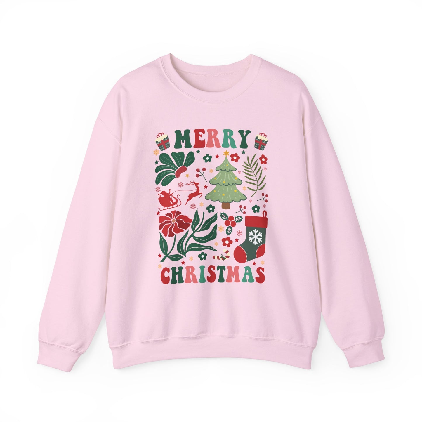 Merry Christmas Sweatshirt for Women Fleece Sweaters Long Sleeve Festive Sweatshirts Holiday Graphic Santa Club