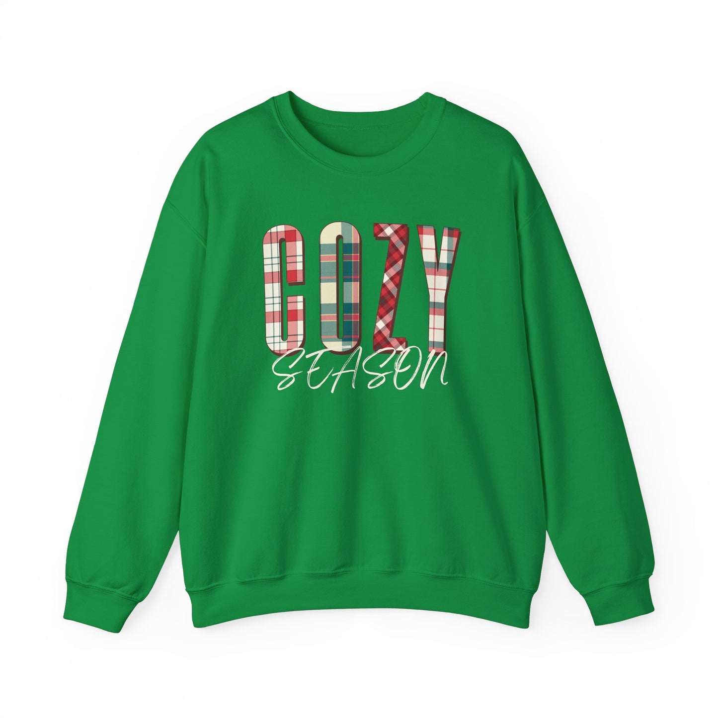 Cozy Season Holiday Sweatshirt for Women Fleece Sweaters Festive Plaid Sweatshirts Holiday Christmas Club