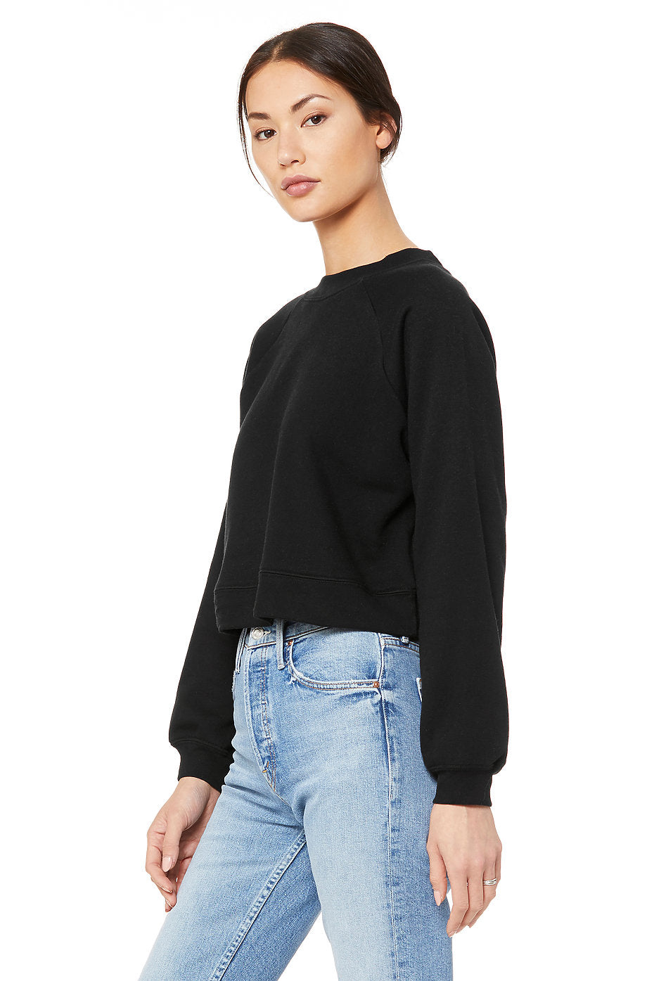 Bella Canvas Ladies Raglan Pullover Fleece 7505 FWD Fashion
