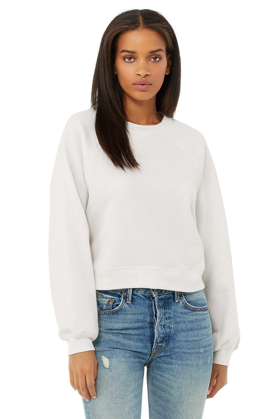 Bella Canvas Ladies Raglan Pullover Fleece 7505 FWD Fashion