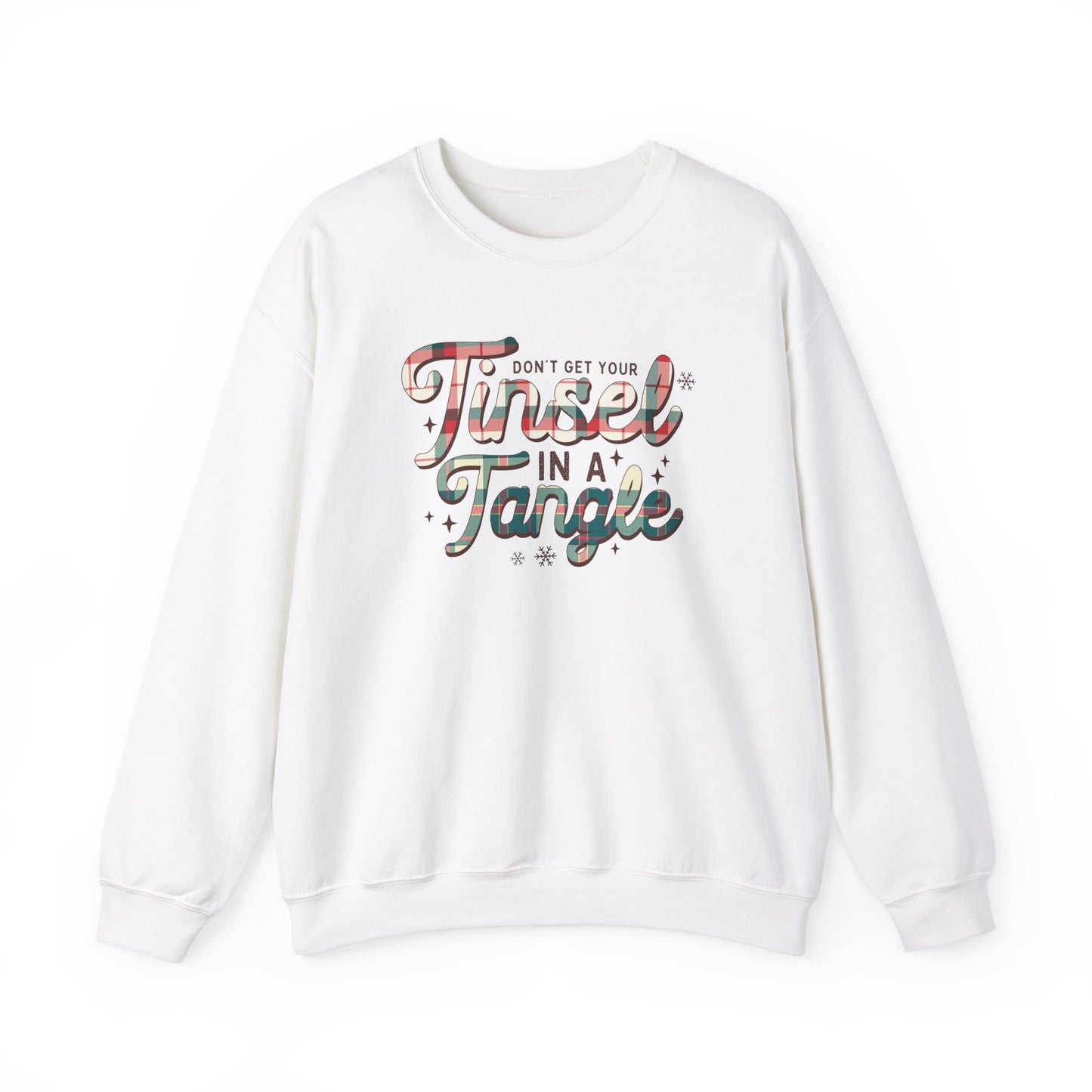 Don't Get Your Tinsel in a Tangle Funny Sweatshirt for Women Fleece Sweaters Festive Sweatshirts Holiday Graphic Tinsel Club