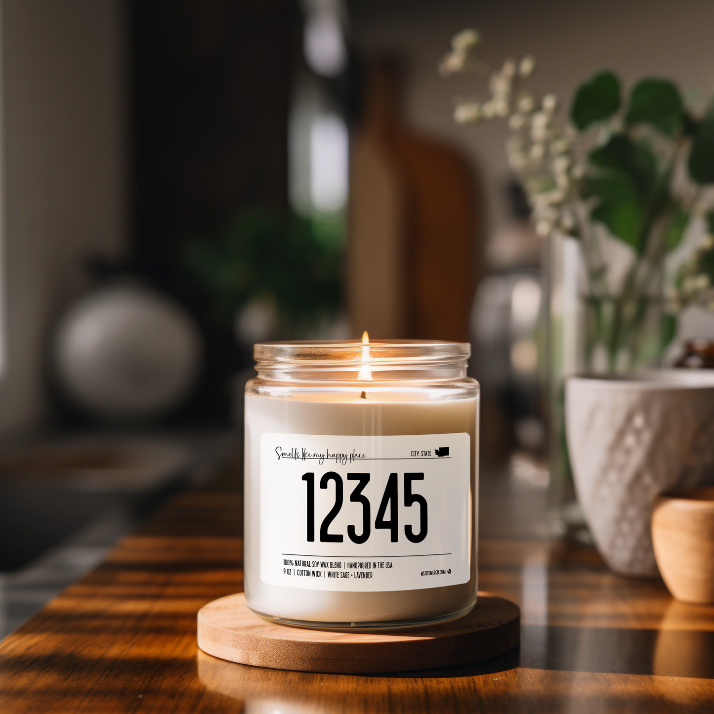 CUSTOM Zip Code Candle Gift, zip code moving gift, 9 oz Custom Candle, housewarming new homeowner city state gift first home decor moving gift realtor candle