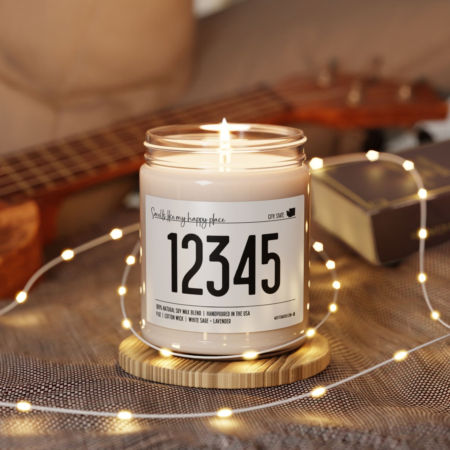CUSTOM Zip Code Candle Gift, zip code moving gift, 9 oz Custom Candle, housewarming new homeowner city state gift first home decor moving gift realtor candle