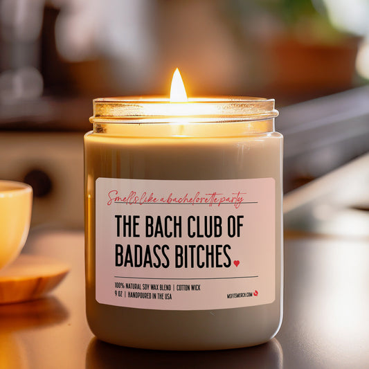 Bachelorette Candle Gift Bachelorette Party Favors Gift for Badass Bitches Bridal Party Gift Funny Candle Gift for Wedding Party Candle