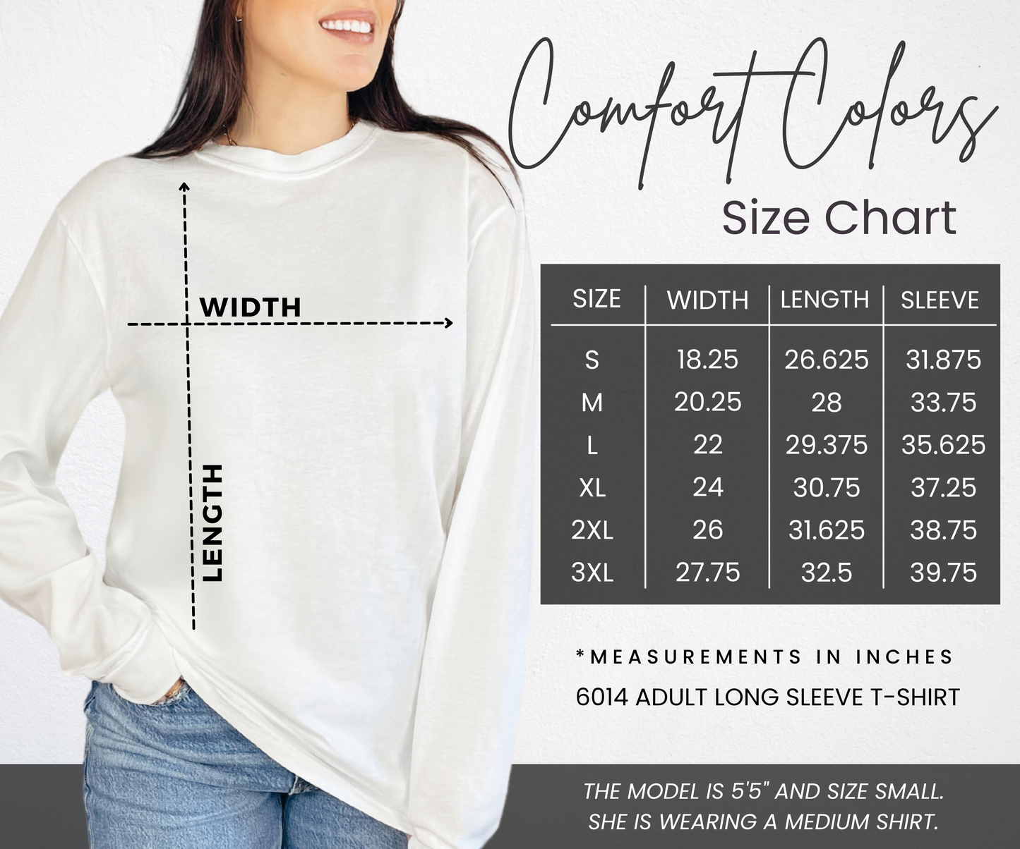 Comfort Colors 6014 Heavyweight Adult Long Sleeve T-Shirt (SMALL-XL)