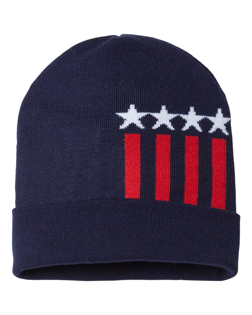 🇺🇸USA Made Patriotic Cuffed Beanie Cap American Flag Knit Beanie Stars and Stripes Winter Hat USA Pride Beanie, USA Flag Gift for Him or Her