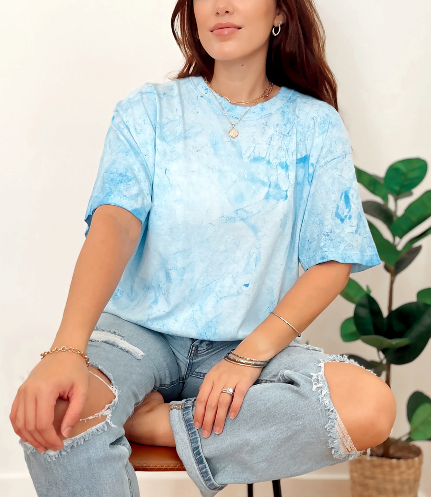 Comfort Colors Tie Dye Shirt 1745 Colorblast Blank Tshirt Garment Dyed Plain Shirt Tie Dye T-shirt Wholesale Blank Cotton Shirt for Printing