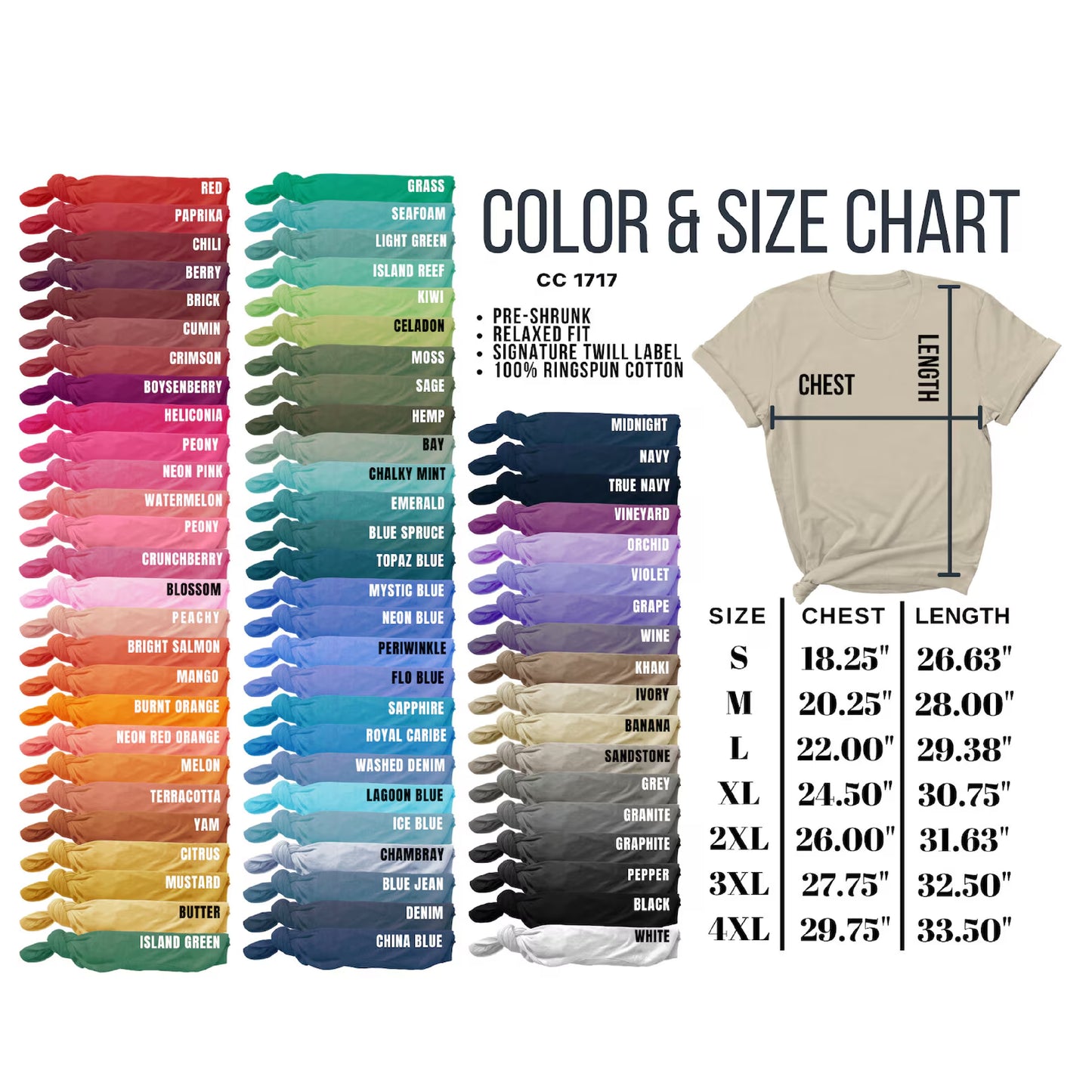 NEONS & BRIGHTS Comfort Color 1717 Unisex Heavyweight Tshirt