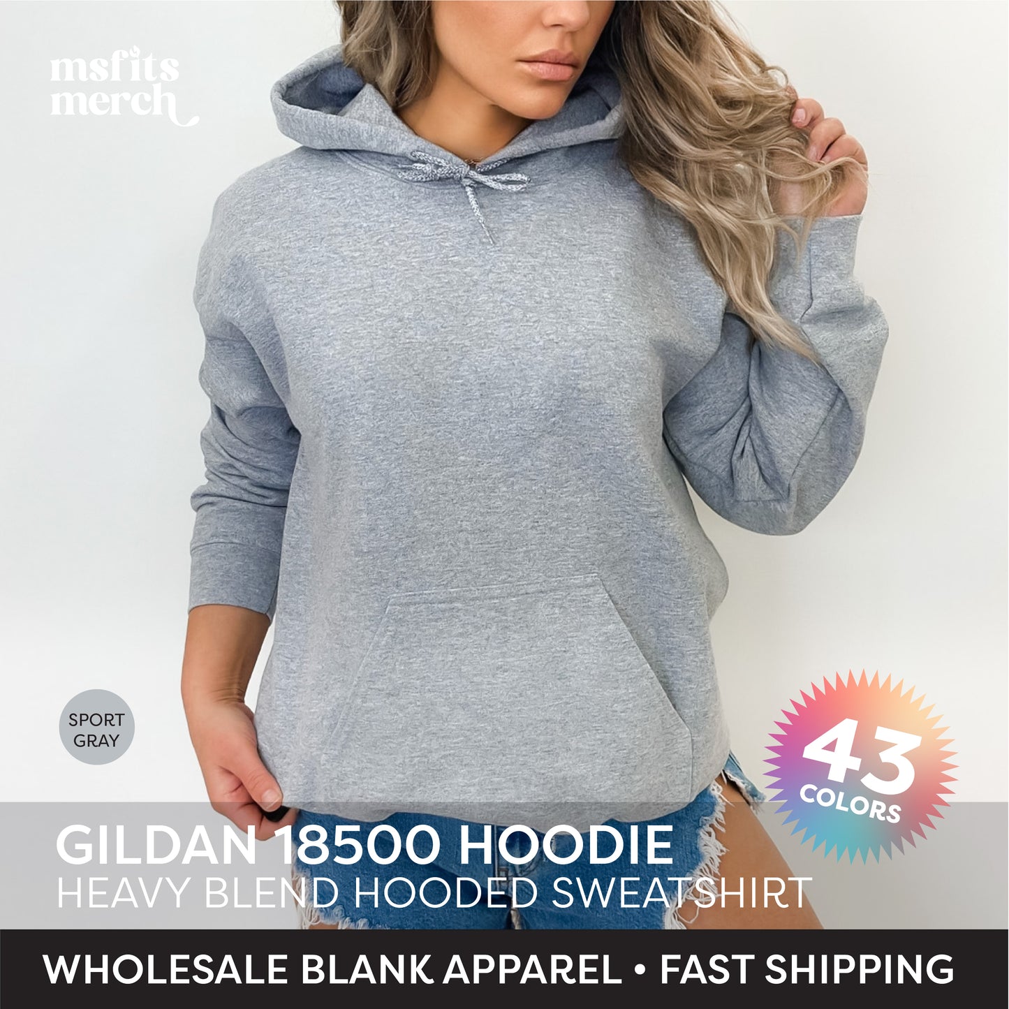 Gildan 18500 Hooded Sweatshirt Heavy Blend Hoodie