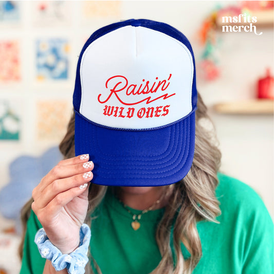 Raisin Wild Ones Trucker Hat for Mom Gift for Mom Summer Trucker Cap Gift for Her Motherhood Hat