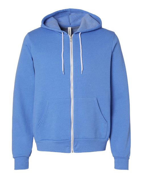 Bella Canvas 3739 Unisex Poly-Cotton Sponge Fleece Zip Hoodie Sweatshirt