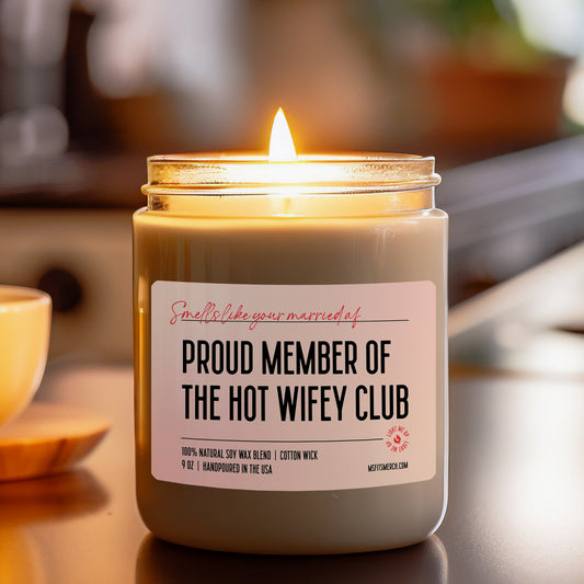 Anniversary Candle Gift Married AF Engagement Gift Hot Wife Funny Candle Anniversary Gift Wifey Married Candle Gift for Wife Birthday Gift