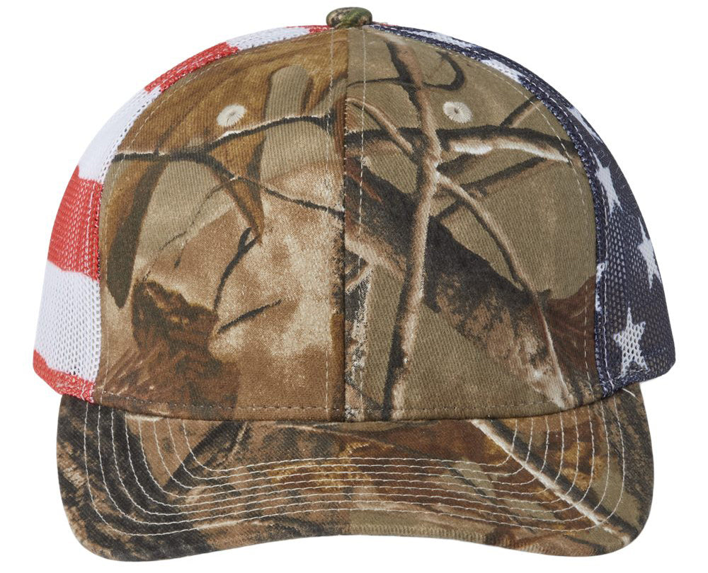 🇺🇸American Flag Hat USA Trucker Patriotic Hat American Pride Cap Snapback Mesh Hat Stars Stripes Camo Mesh Trucker Hat Blank American Flag Kati Hat