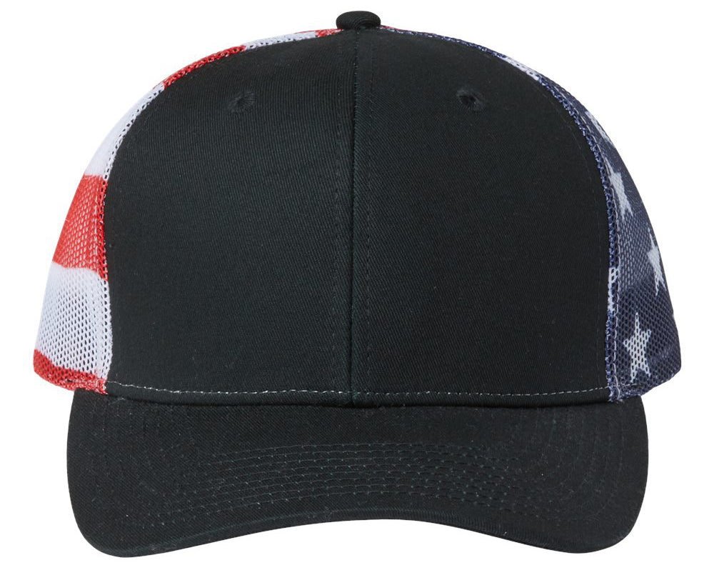 🇺🇸American Flag Hat USA Trucker Patriotic Hat American Pride Cap Snapback Mesh Hat Stars Stripes Camo Mesh Trucker Hat Blank American Flag Kati Hat