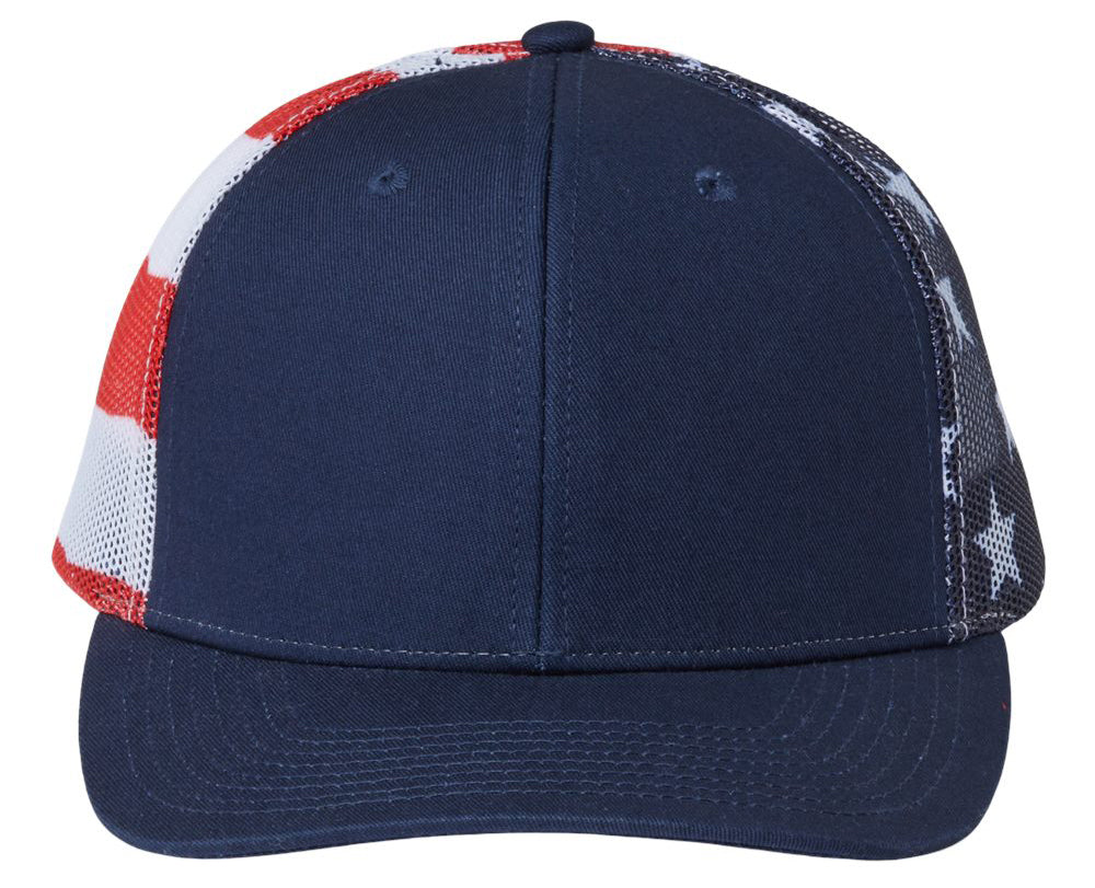 🇺🇸American Flag Hat USA Trucker Patriotic Hat American Pride Cap Snapback Mesh Hat Stars Stripes Camo Mesh Trucker Hat Blank American Flag Kati Hat