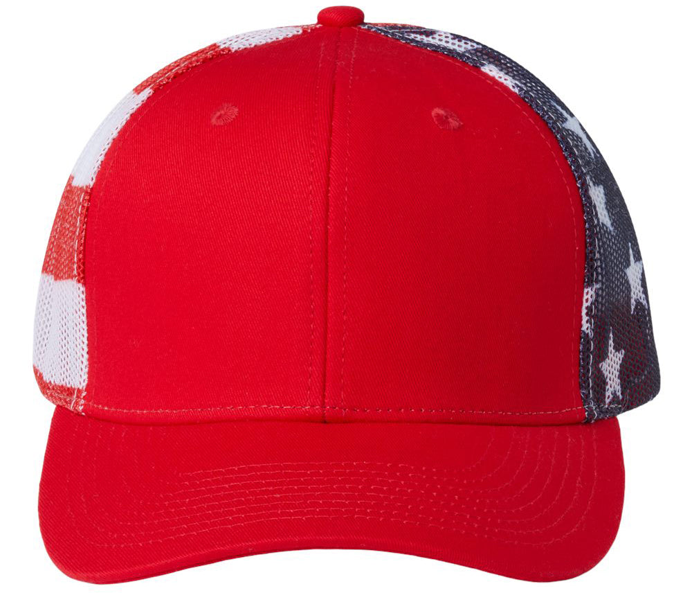 🇺🇸American Flag Hat USA Trucker Patriotic Hat American Pride Cap Snapback Mesh Hat Stars Stripes Camo Mesh Trucker Hat Blank American Flag Kati Hat