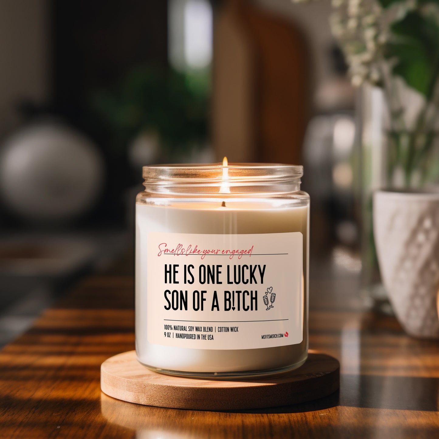 Wedding Candle Gift Bridal Shower Gift Funny Gift for Bride to Be Funny Wedding Gift for Friend Lucky SOB for Wedding Engagement Gift