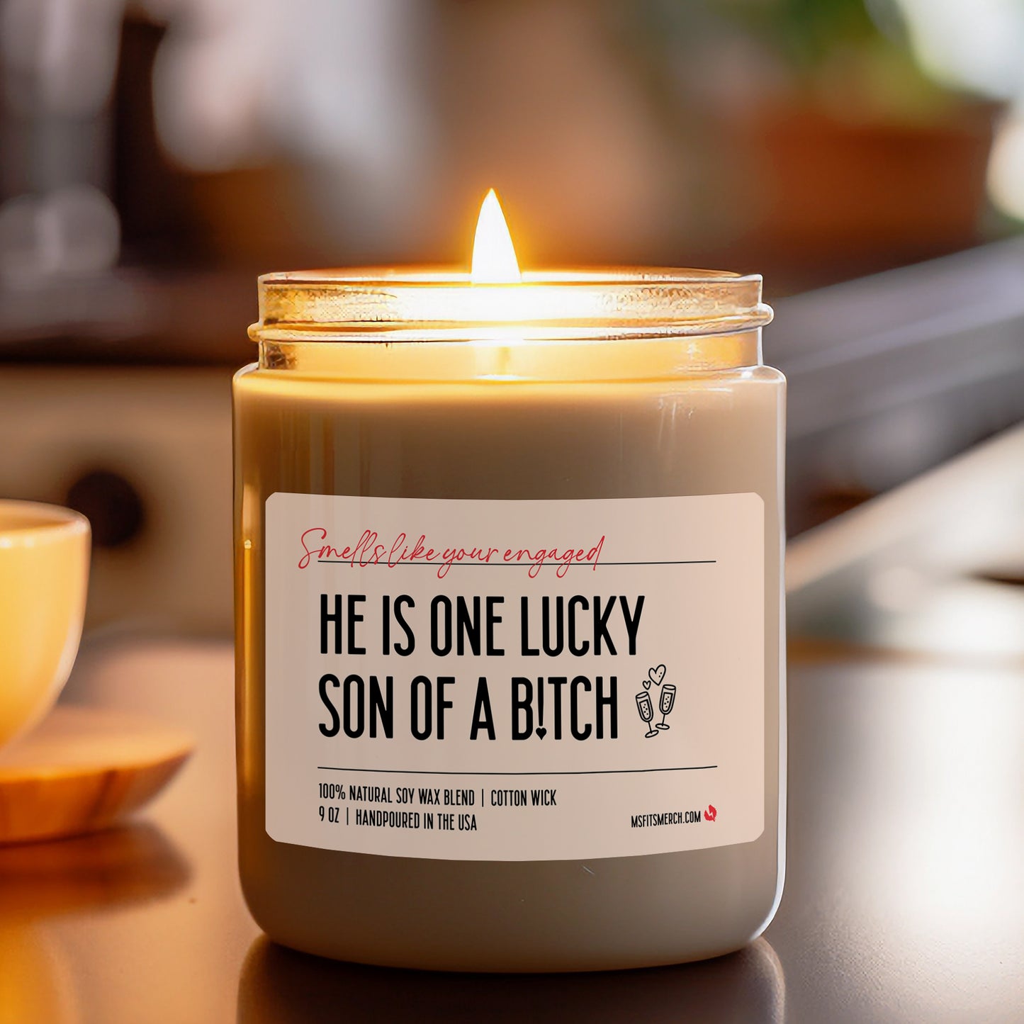 Wedding Candle Gift Bridal Shower Gift Funny Gift for Bride to Be Funny Wedding Gift for Friend Lucky SOB for Wedding Engagement Gift