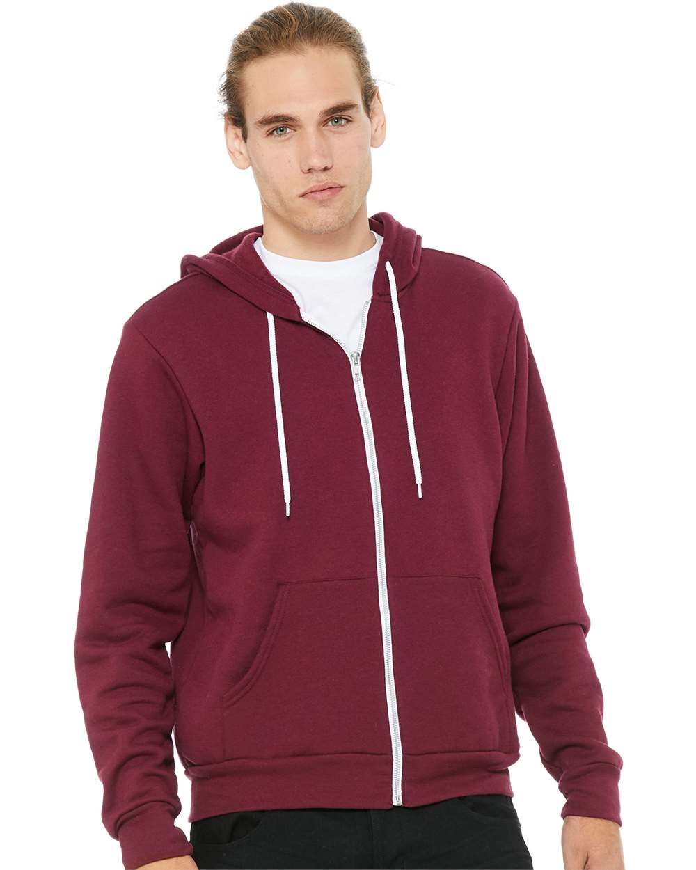 Bella Canvas 3739 Unisex Poly-Cotton Fleece Full-Zip Hooded Sweatshirt