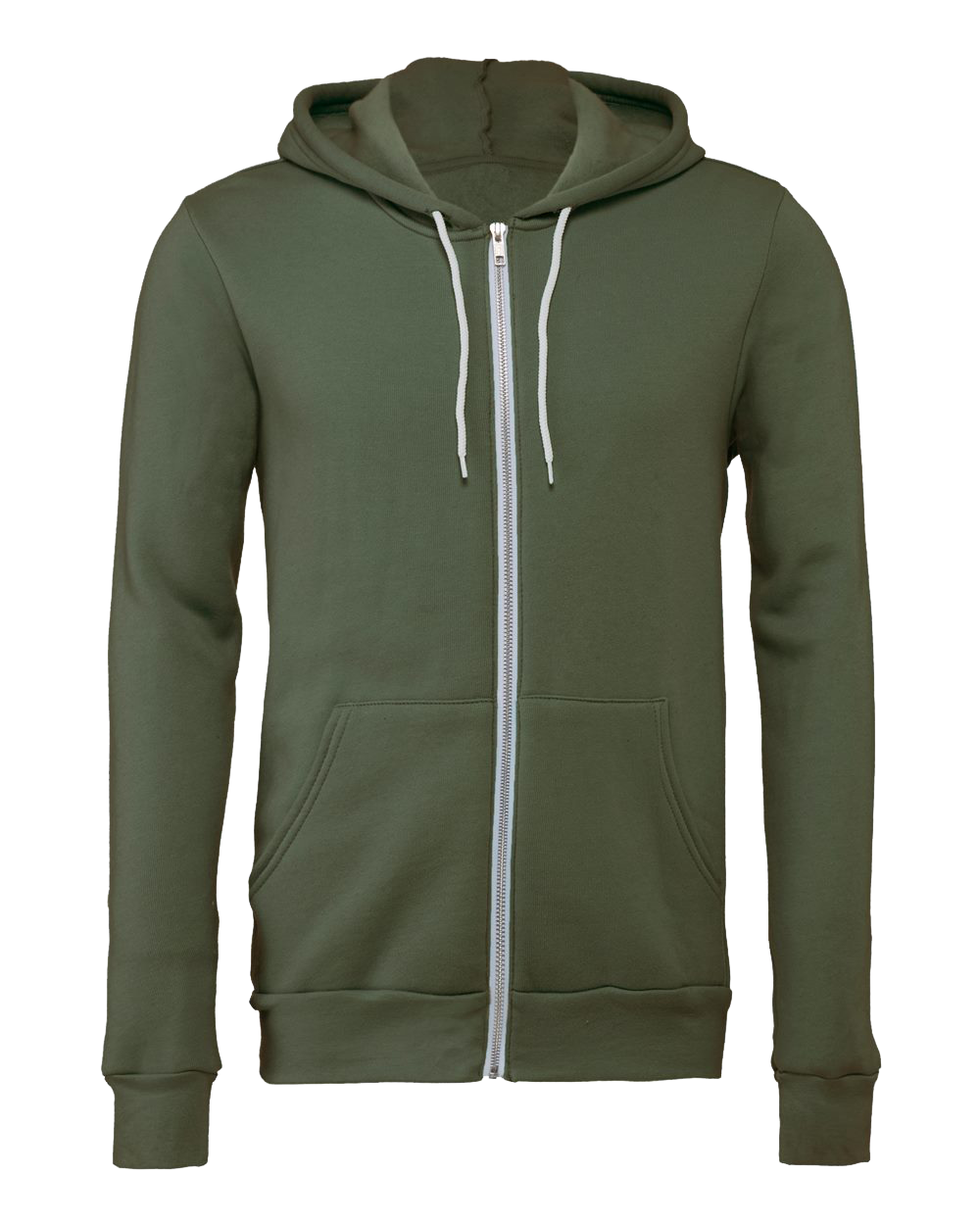 Bella Canvas 3739 Unisex Poly-Cotton Fleece Full-Zip Hooded Sweatshirt
