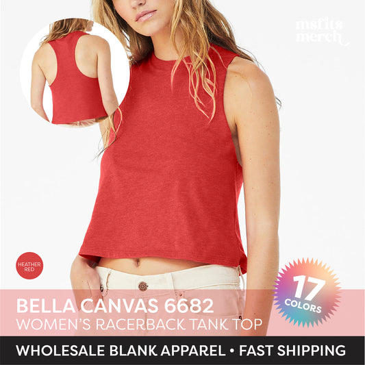 Bella Canvas 6682 Women's Racerback Cropped Tank Top