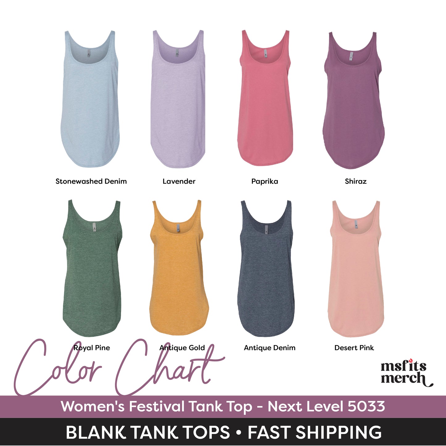 Womens Tank Top Next Level 5033 Ladies Festival Tank Top for Summer Plain Wholesale Tank Top for Decorators Womens Summer Vacation Tank Top