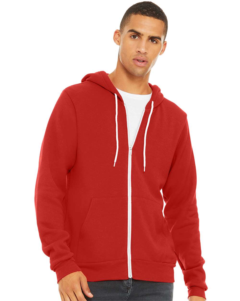 Bella Canvas 3739 Unisex Poly-Cotton Fleece Full-Zip Hooded Sweatshirt