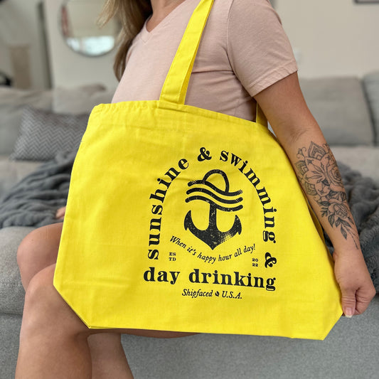 ☀️Vacation Tote Bag Summer Lake Bag Girls Weekend Summer Camping Tote Happy Hour Day Drinking Cruise Bag