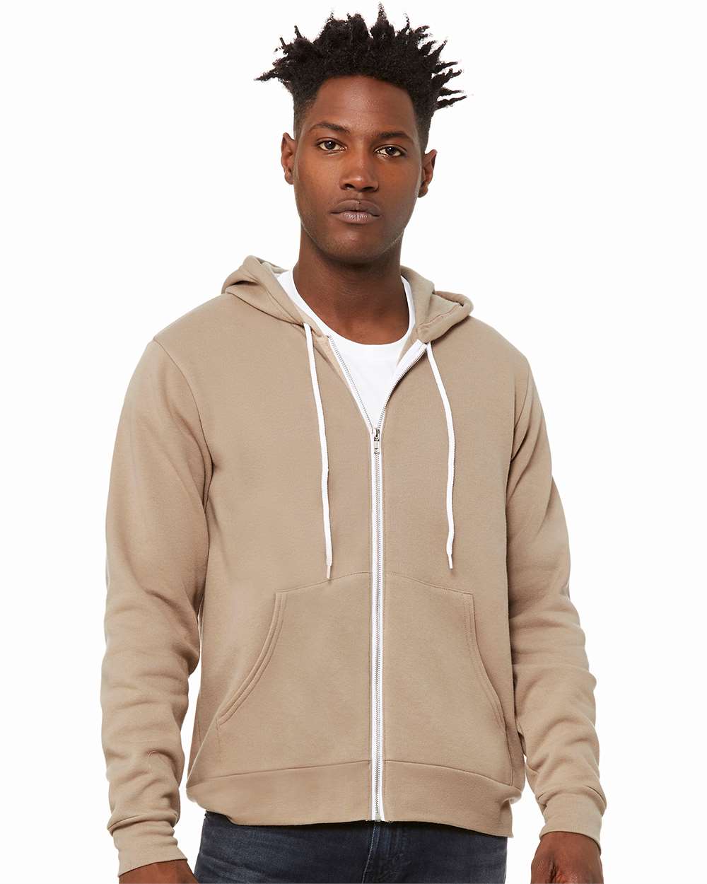 Bella Canvas 3739 Unisex Poly-Cotton Fleece Full-Zip Hooded Sweatshirt