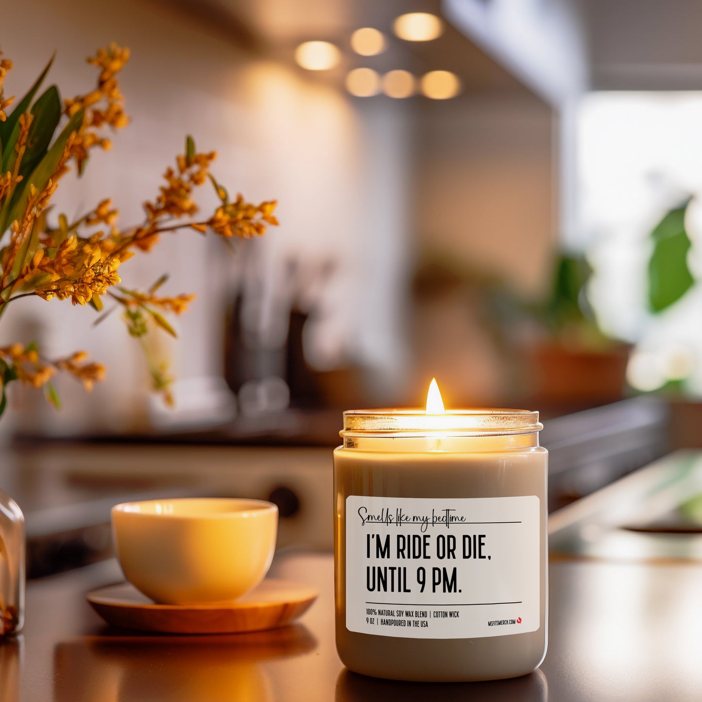 I'm Ride or Die Until 9 PM, Smells like bedtime, Funny Mom Candle, Mom Life, Ride or Die Candle, Funny Candle for Dad, Gift for Mom