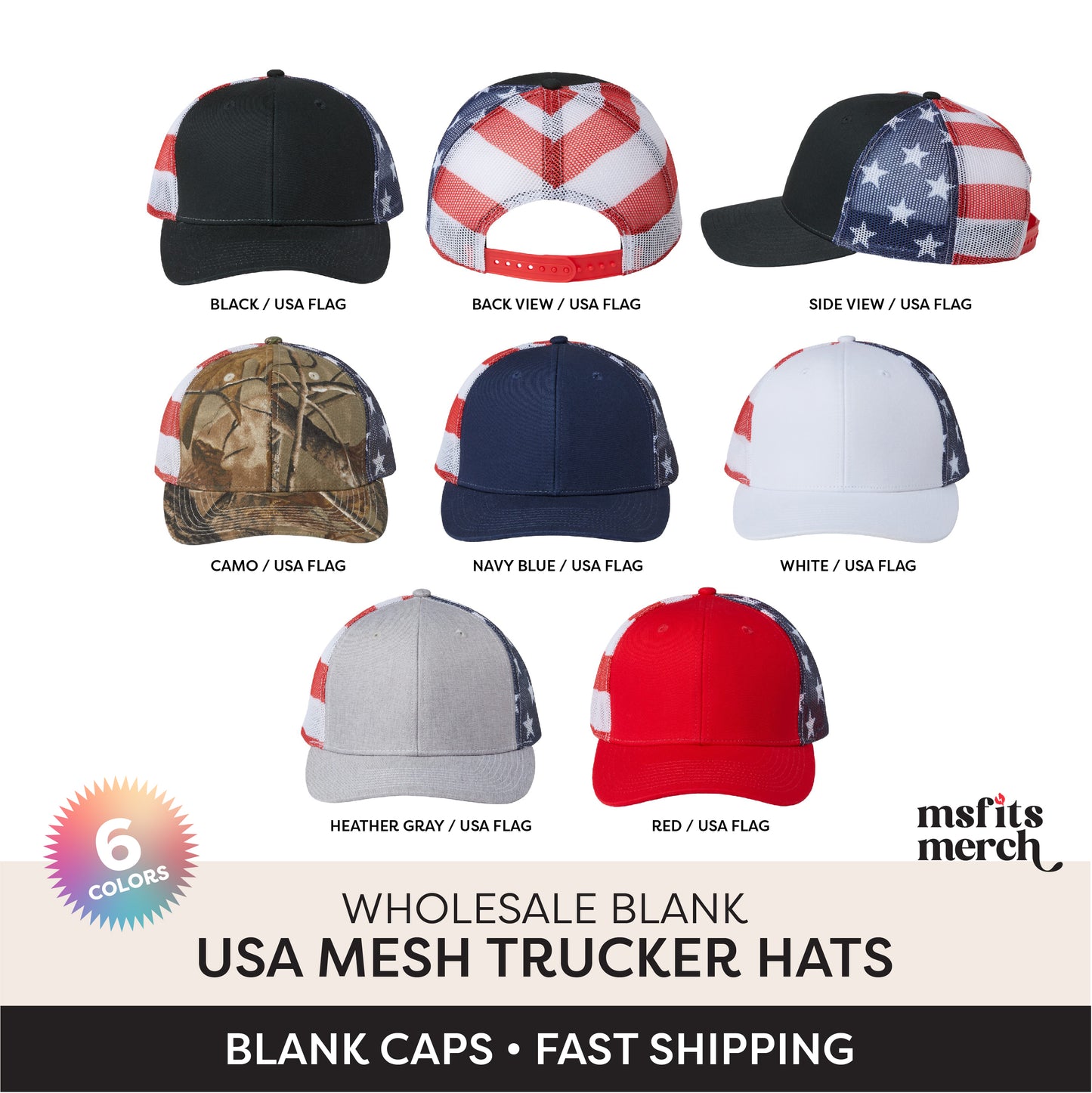 🇺🇸American Flag Hat USA Trucker Patriotic Hat American Pride Cap Snapback Mesh Hat Stars Stripes Camo Mesh Trucker Hat Blank American Flag Kati Hat
