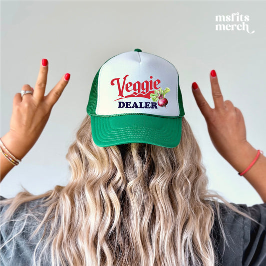 Veggie Dealer Trucker Hat Gardening Gift Vegetable Dealer Beet Garden Humorous Farmers Market Trucker Hat Local Farmer Trucker Hat Gift