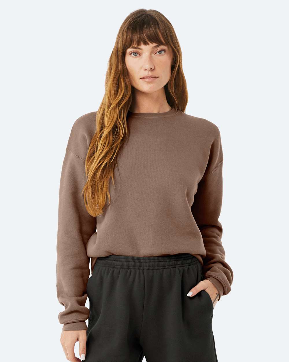 Bella Canvas 3945 Unisex Drop Shoulder Fleece Crewneck Sweatshirt