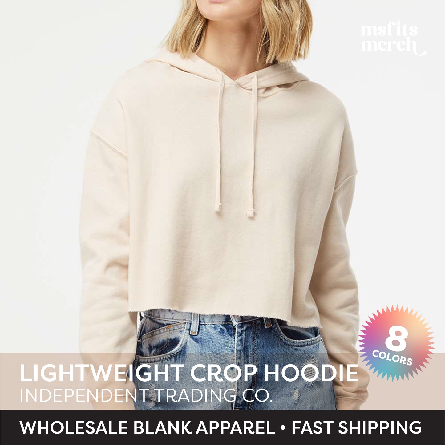 Womens Crop Top Hoodie Blank Womens Cropped Sweatshirt Independent Trading Sweatshirt for Decorators Cute Crop Top for Women Wholesale Blank