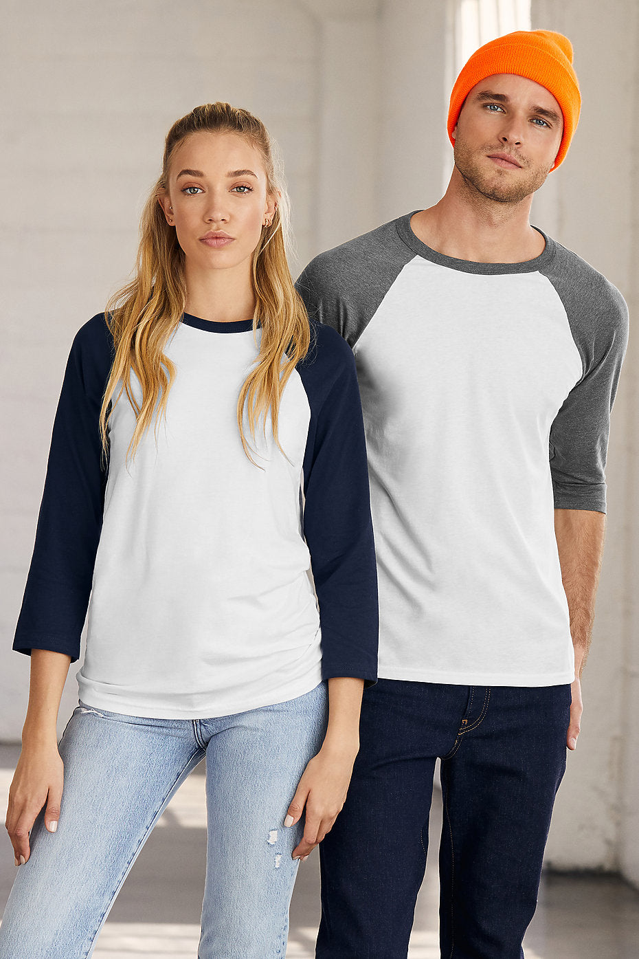 Baseball Shirt Bella Canvas 3200 Three Quarter Sleeve Raglan