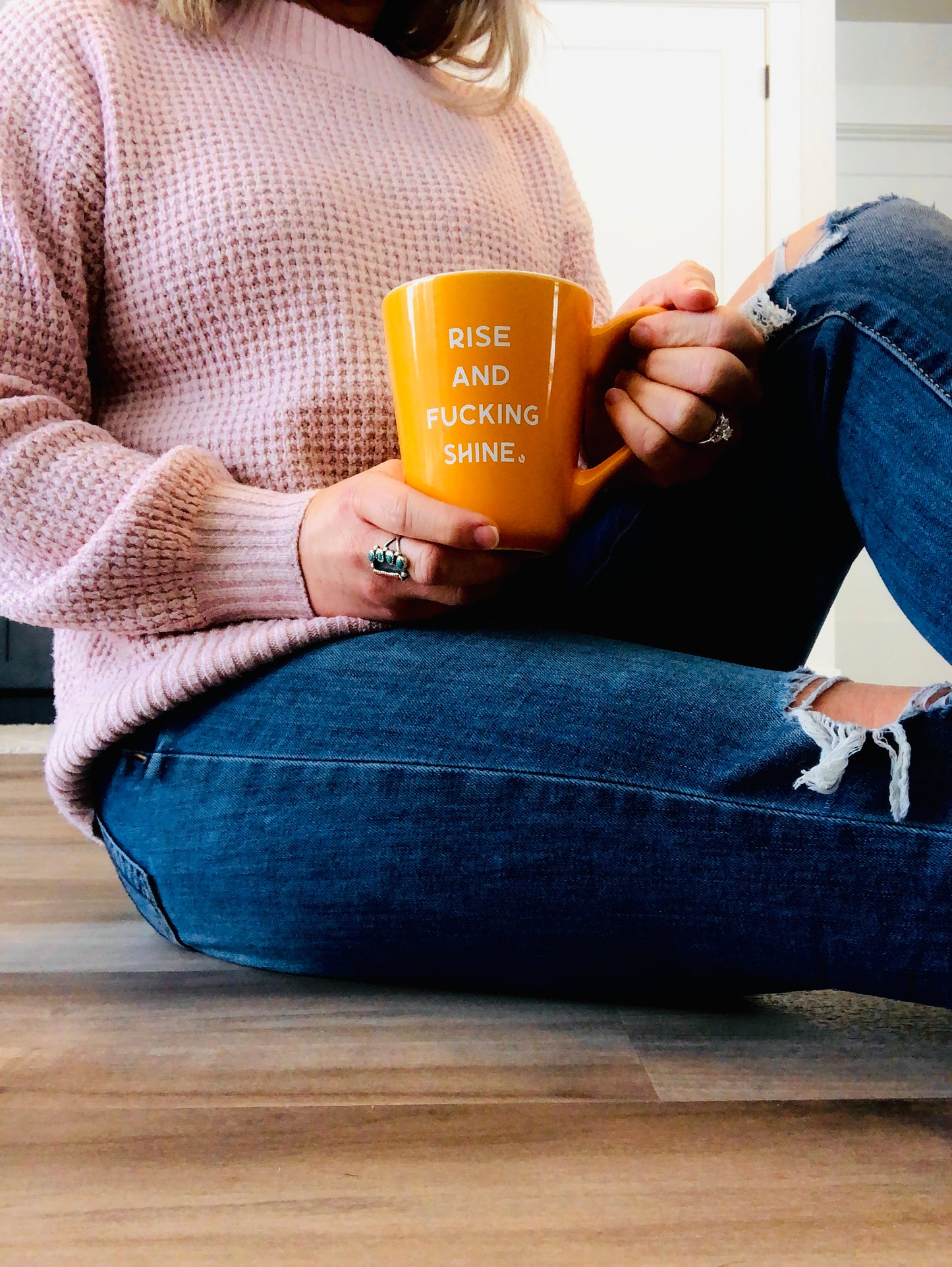 ☀️Funny Coffee Cup Rise and Fuc*ing Shine Coffee Mug Sarcastic Motivational Cup