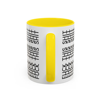 Funny Hidden Message Cup Fuck This Shit Coffee Mug Surprise Message Gift for Coworker Office Retirement Gift