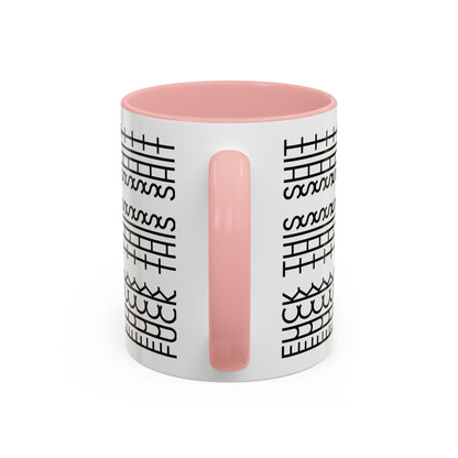 Funny Hidden Message Cup Fuck This Shit Coffee Mug Surprise Message Gift for Coworker Office Retirement Gift