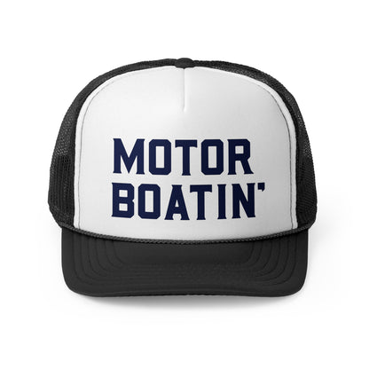 Motorboatin' Trucker Hat Summer Funny Lake Trucker Cap Gift for Him Weekend Camping Vacation Hat
