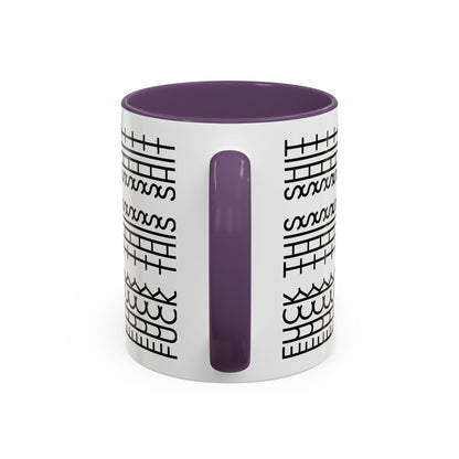Funny Hidden Message Cup Fuck This Shit Coffee Mug Surprise Message Gift for Coworker Office Retirement Gift