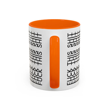 Funny Hidden Message Cup Fuck This Shit Coffee Mug Surprise Message Gift for Coworker Office Retirement Gift