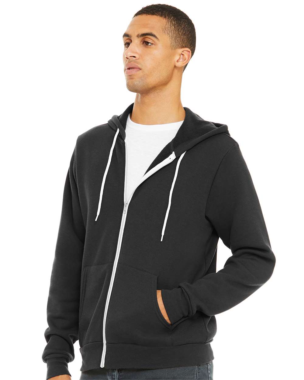 Bella Canvas 3739 Unisex Poly-Cotton Sponge Fleece Zip Hoodie Sweatshirt