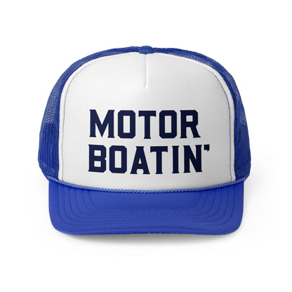 Motorboatin' Trucker Hat Summer Funny Lake Trucker Cap Gift for Him Weekend Camping Vacation Hat