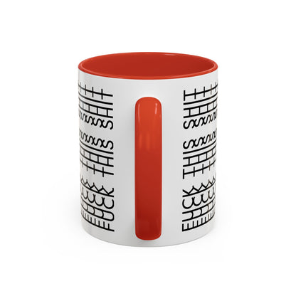 Funny Hidden Message Cup Fuck This Shit Coffee Mug Surprise Message Gift for Coworker Office Retirement Gift