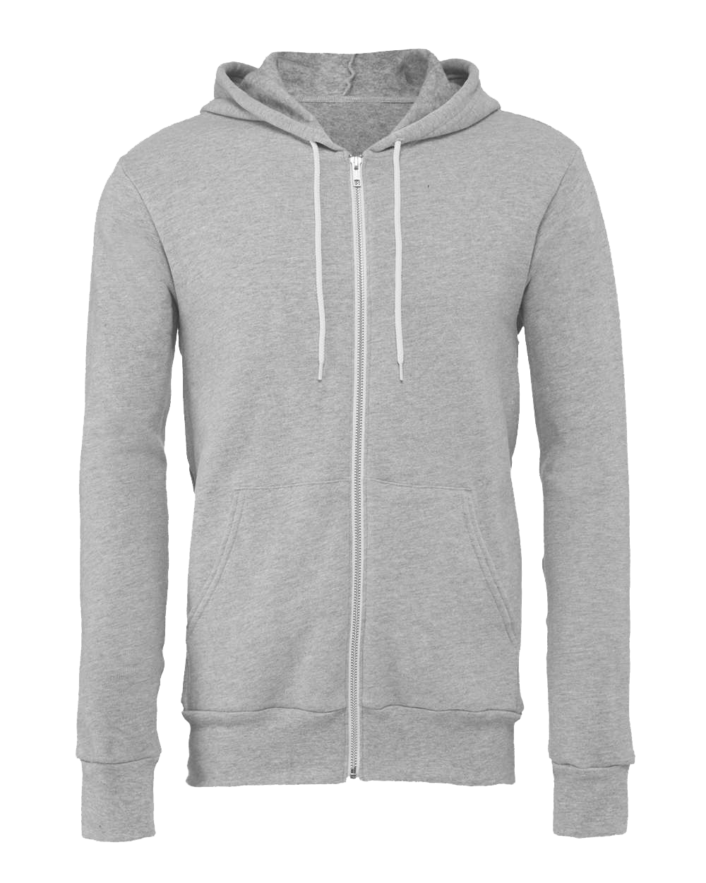 Bella Canvas 3739 Unisex Poly-Cotton Sponge Fleece Zip Hoodie Sweatshirt